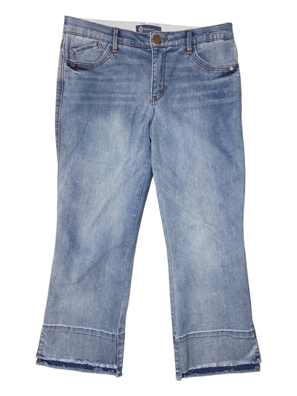 Democracy Medium Blue Denim Jeans with Faded Wash - Picture 12 of 13